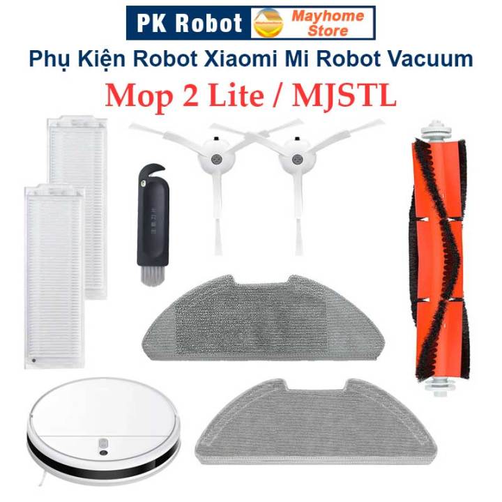 Phụ kiện Robot Xiaomi Mi Robot Vacuum Mop2 Lite, Các Model: MJSTL, BHR5217 & BHR5217EU, Chổi Cạnh, Bộ Lọc Hepa, Khăn Lau, Công Cụ Vệ Sinh Robot & Nước Lau Sàn/