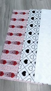 1LEMBAR Korean Wrapping Love Valentine - Cellophane Buket Bunga W025