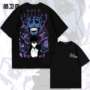 Solo Leveling Anime Cotton Short Sleeve T-Shirt Mens Loose Fit Summer Casual Wear Breathable Printed round Neck Top