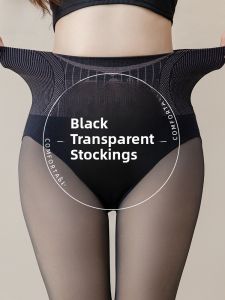 miiow | Water Light Skin Translucent Pantyhose Womens Autumn Winter Leggings Air Stewardess Grey Base Black Stockings Long Pants