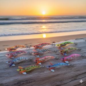 10.2cm 12.1g Squid Bait Artificial Jigging Lures Slow Sinking Squid Hooks Sea Fishing Octopus Cuttlefish Luminous Tackle Lure