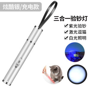 USB Mini Small Flashlight Red Laser Pen Sales Building 395 Purple Light Money Detector White Light Lighting Pointer Teaching Pet Pen