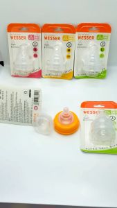 Núm vú Wesser Núm vú cổ rộng silicone siêu mềm cho bé Size SML