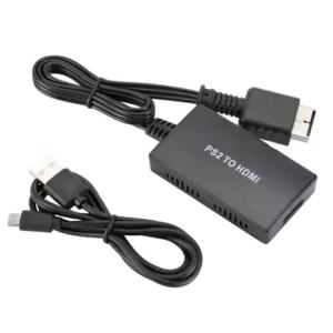 Plug and Play PS2 to HDMI-Compatible Converter Full HD 1080P Adapter with 3.5mm Audio Output for PC HDTV All PS2 Display Modes