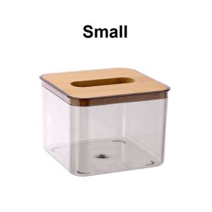 Understated Aesthetic Rectangular Bamboo Tissue Box Holder ZJH01