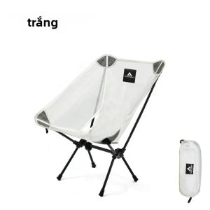 QAJTAO Ghế Mặt Trăng Lưới Thoáng Khí Cắm Trại Ngoài Trời Câu Cá Ghế Có Khung Hợp Kim Nhôm Có Thể Gập Lại Tựa Lưng