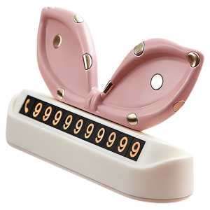 JOYCS | Bunny Ears and Bowknot Temporary Car Number Plate