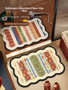 YUNHAOBUYI | Silica Mud Absorbent Slip-resistant Bathroom Mat