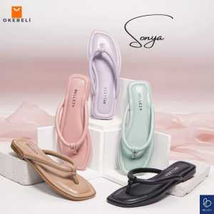 Sandal Flat All Colors | sendal jepit santai wanita | sandals pergi / rumah flats cewek perempuan - BELLEZA SONYA