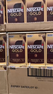 Nescafe Gold Medium Roast Soluble Coffee 2g x 10 Sticks Intensity 5 Beverage