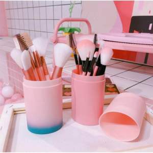 ( 12 Kuas/tabung ) SEBAGUS ITU Brush Make Up Set 12IN1 Tabung / Kuas Makeup Set Kuas Alis Brush Highlighter Alat Kosmetik