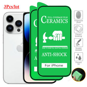 3 PCS For iPhone 16E 16 14 15 Pro Max HD Ceramic Screen Protector Film For iPhone SE 2020 2022 7 8 Plus XR XS 12 13 11 Pro Max