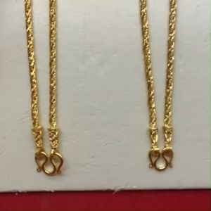 สร้อยคอทองลายเกลียวเชือกบิดหัวจรวด ความยาว 20 24 นิ้ว เทียบเท่าน้ำหนัก 12 บาท ชุบทอง สีเหมือนจริง ใส่ได้ทุกโอกาส พร้อมส่ง