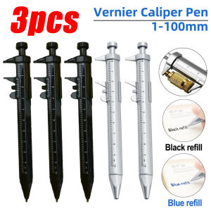 1-3 chiếc bút mực gel bút trường học văn phòng văn phòng phẩm đa năng 0-100mm Con lăn thước cặp Caliper bút bi viết trơn tru Bút bóng nhựa điểm sinh viên cầm tay dụng cụ thước đo