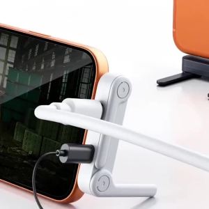 Others | 2 in 1 Type-C Fast Charging Foldable Adapter USB C Elbow Multifunctional Mobile Phone Charging Bracket Earphones Audio Converter