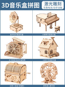 Children's DIY Assembly Wooden Music Box & Ferris Wheel: A Fun & Educational Craft