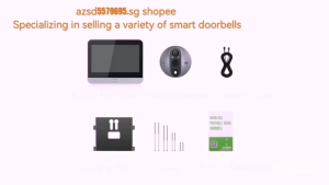 Tuya WIFI Peephole Viewer Doorbell Smart Wireless Video Doorbell with Peephole Camera 4.3” LCD Screen PIR Motion Detection Night Vision 1080P Camera Door Monitori Tuya Door Viewer
