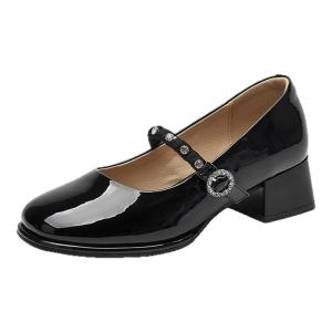 Daphne | French Coarse Heel Mary Jane Shoes Comfortable