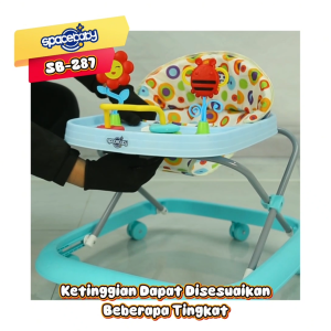 SPACE BABY Baby Walker SB 287 SunFlower + Bee toy + Music Star / Alat bantu jalan Bayi