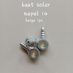 NEPEL NIPLE SALURAN BAUT SELANG SOLAR 14MM (SELANG UK 5/16)