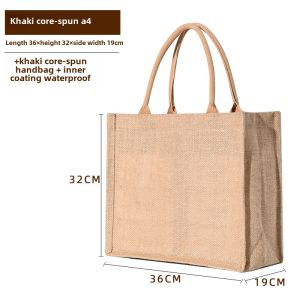Non-Printed Sack Handbag Canvas Bag Womens Sack Tote Bag Large Capacity Excellent Quality Good Product Customized Bags DIY