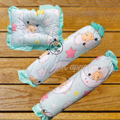 pillow Bolster Set 4 in 1 for newborn Baby | unan set for baby |