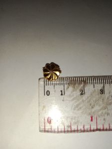 Manik"/mote model bulat baling" warna emas