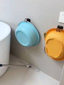 Magic hook Stainless Steel Strong Wash basin Holder Hook for Bathroom Kitchen Wall Organizer Punch-free washbasin hook bathroom washbasin stand Bathroom basin size universal face wash rack hanging basin