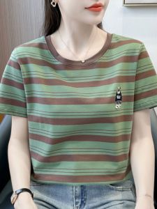 Women's Loose Fit Striped Cotton T-Shirt: A Summer Essential