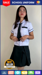 RMT Collection High School Uniform Blouse for Ladies | Peach Twill Fabric | Baby/Sailor Collar | Button‑Front Breathable & Durable Sizes 12–XL