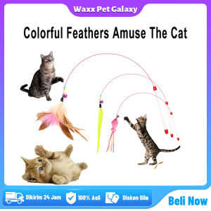 Mainan Lucu Kucing Tongkat Kucing Berbulu Dengan Tongkat Kucing Lucu