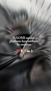 NAOMY Sandal Vintage Wanita Platform Slop Tali Pita Terbaru Sendal Santai Kekinian