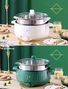 Nồi Lẩu Điện 3 Chế Độ 28Cm Nồi Lẩu Đa Năng Công Suất 1000W Vân Đá Chống Dính