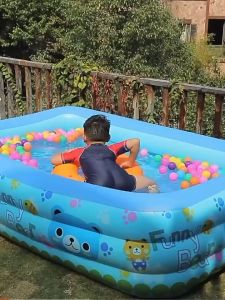 Inflatable Swimming Pool For Kids Rectangular Random Pattern childrens pool Family Size Swimming UMISKY