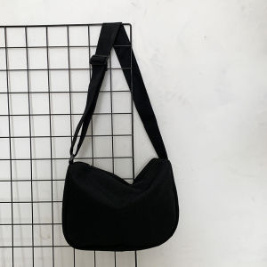 กระเป๋าผ้าใบผู้หญิงสไตล์ญี่ปุ่นฮาราจูกุ 2021 กระเป๋าสะพายข้างผ้าใบแบบอเนกประสงค์สำหรับนักเรียน กระเป๋าสะพายข้างแบบสะพายข้างเดี่ยว