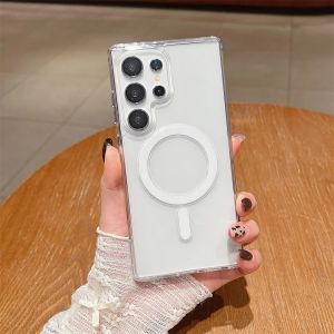 Luxury Clear HD Transparent Magnetic Phone Case For Samsung Galaxy Z Flip 3 4 5 6 7 Z Fold 3 4 5 6 7 Z Flip7 Z Fold7 Magsafe Acrylic Hard Cover casing