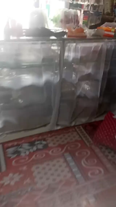 Satu Set Gorden Rumah Makan Vitrase Serut + Kawat Spiral