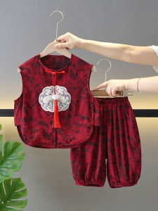 Bộ Trang Phục Hanfu Màu Đỏ Cho Bé Trai Mùa Hè Mới Bộ Trang Phục Sinh Nhật Cho Bé Trai Tròn Một Tuổi Trang Phục Truyền Thống Trung Quốc