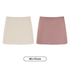 MiiOW | กางเกงชั้นในแบบสวมกางเกงทรงสูงสำหรับผู้หญิง ผ้าไหมน้ำแข็งไร้ตะเข็บ ป้องกันแสงแดด กระชับสัดส่วน ด้านในสองชิ้นใหม่ 2025