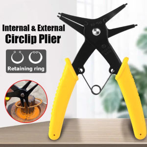 Portable Circlip Pliers Multifunction 2-in-1 DIY Snap Spring Ring Circlip Removal Install Plier Tool Install Combination Kit