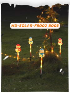 MODI โคมไฟมนุษย์หิมะโซล่าเซลล์ ไฟสวนโซลาเซลล์ ไฟประดับโซล่าเซลล์ ซานตาคลอส แสงเหลือง ระบบสว่างค้าง ไฟตกแต่ง ปีใหม่ คริสต์มาส ปาร์ตี้