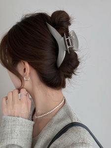 Fashion Minimalist Metal Arc Barrettes Womens Large Hair Volume Multi-Head Updo Hair Claw Temperament Wild Shark Clip