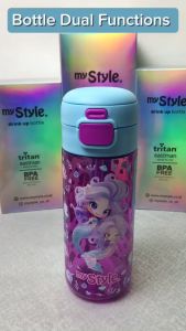 My Style TM 1311 C Dual Functions Drink TRITAN Bottle 600ml for Junior Girls - Botol Minum Dual Fungsi Anak Perempuan