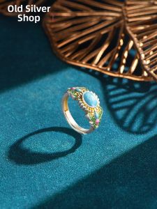 WU YUE JEWELRY | New Chinese Style Old Process Adjustable Womens Ring