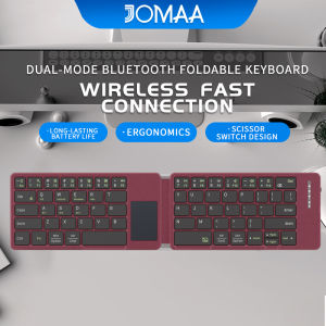 Mofii | JOMAA Foldable Bluetooth Keyboard with TouchpadFolding Keyboards with PU Leather Portable Travel for iOS Android Mac OS