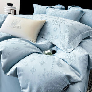 European Style Pure Cotton Bedding Set 100-Thread Long Staple Cotton Embroidered Quilt Coverlet Duvet Cover Pillowcase Sheets