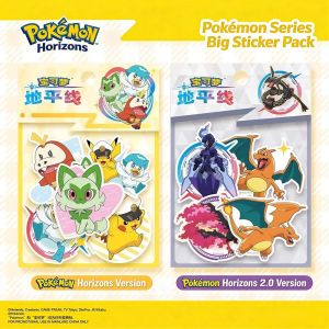 Bandai | Genuine Pokemon Anime Stickers Pack Pikachu Charmander Bulbasaur Squirtle Decals for Notebook Phone Case Toy Fans Gifts