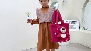 O-KAY Tas Bulu Lucu Karakter Boneka / Shoulder Tote Bag Cute Fluffy Untuk Dewasa dan Anak Fashion