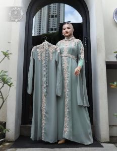 ( COD)KAFTAN IBU DAN ANAK SET MEWAH- KAFAN ANANDA MOM&KID MOM - GAMIS KAFTAN COUPLE LEBARAN 2024 - GAMIS LEBARAN TERBARU BAHAN CERUTY BEBYDOLL
