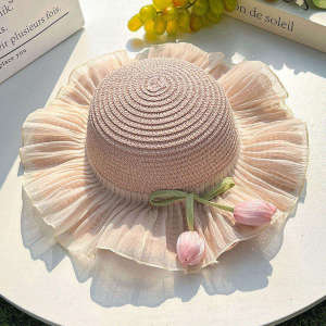 Lace Trimmed Sun Hat Breathable